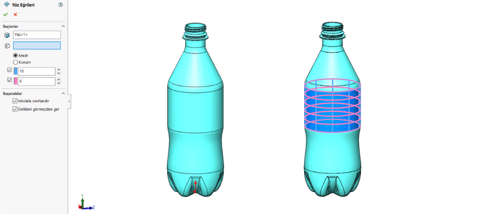 SOLIDWORKS Yüz Eğrileri Nasıl Kullanılır?